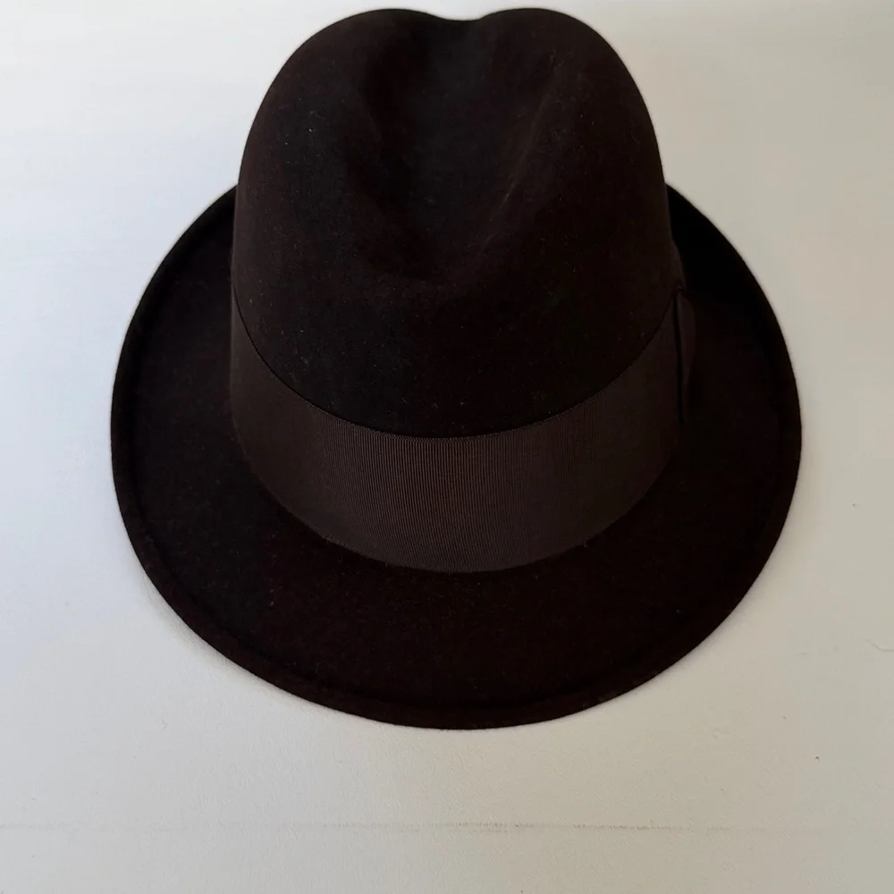 Vintage Dobbs Fedora Hat New York Brown Size 7 - Picture 4 of 7